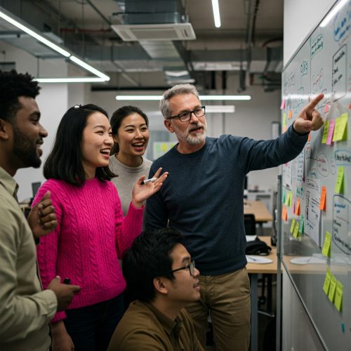 empleados debatiendo proyecto